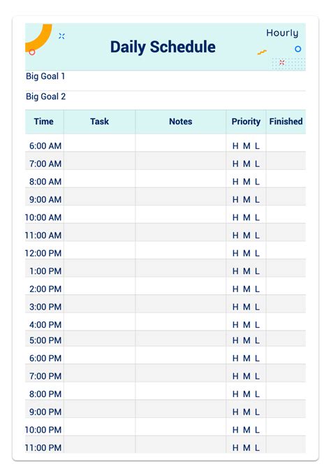 Schedule